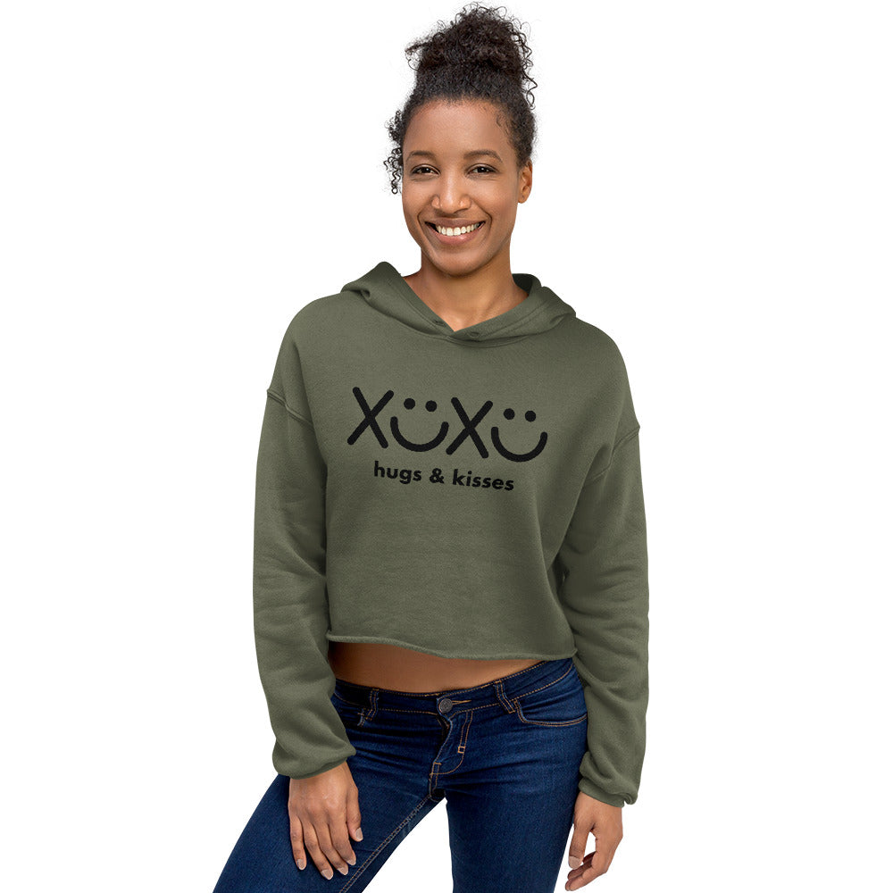 Hugs & Kisses Crop Hoodie